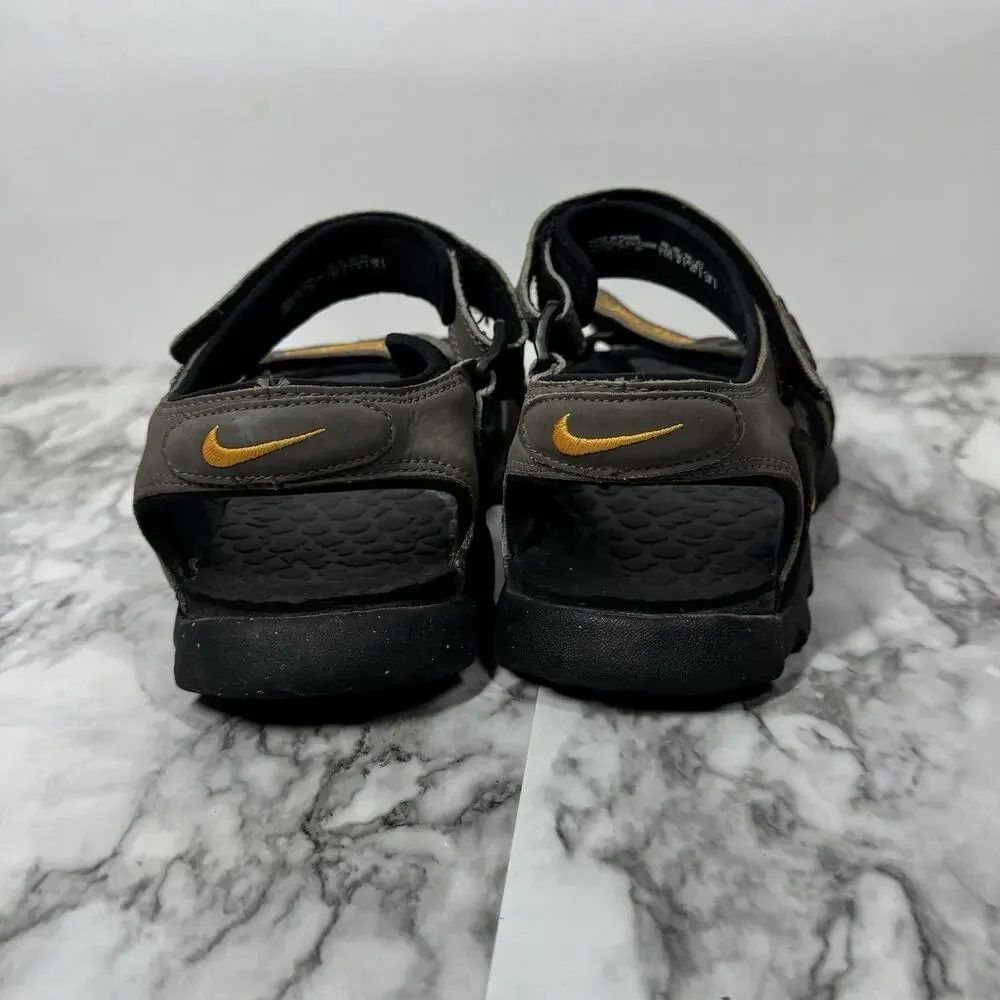VTG Nike ACG Sandals Mens 10 Black Khaki Strap Sport Water Hike Trail Y2K - Picture 2 of 6